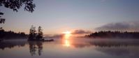 sunset through clouds adirondacks