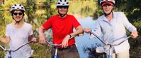 Picture of Blue Ridge Rambling Women biking together on group travel through Georgia