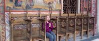 Picture of Bulgaria's Mountains And Monasteries Woman enjoying bulgarian monastery