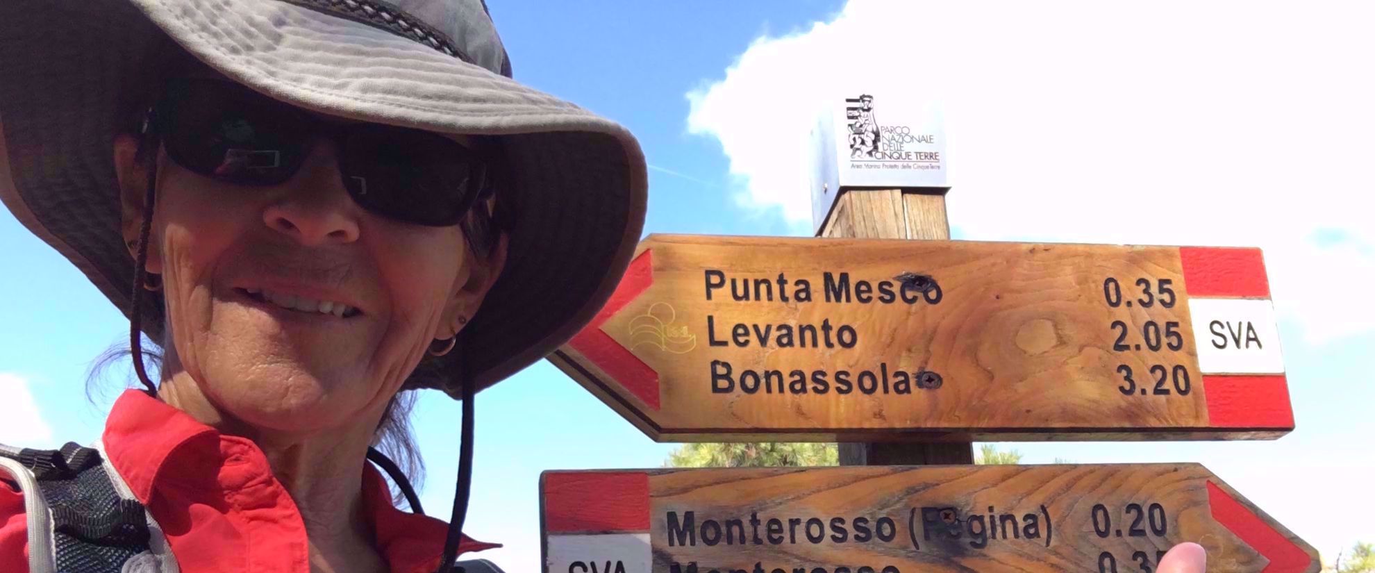Picture of Cinque Terre and the Italian Riviera Punta mesca sign in italy