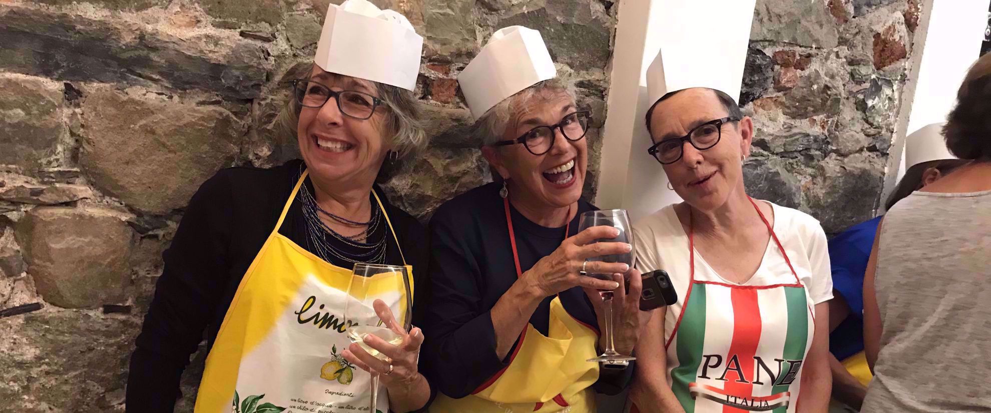Picture of Cinque Terre and the Italian Riviera Women enjoying group tour in italy with wine