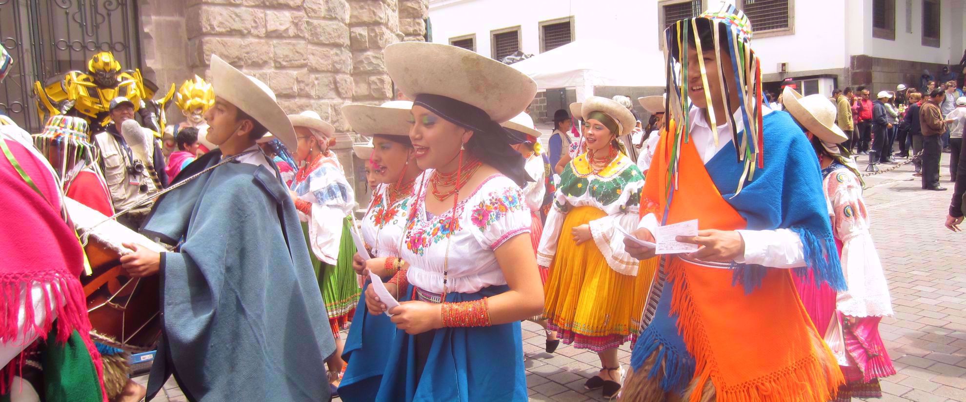 colorful ecuadorian parade