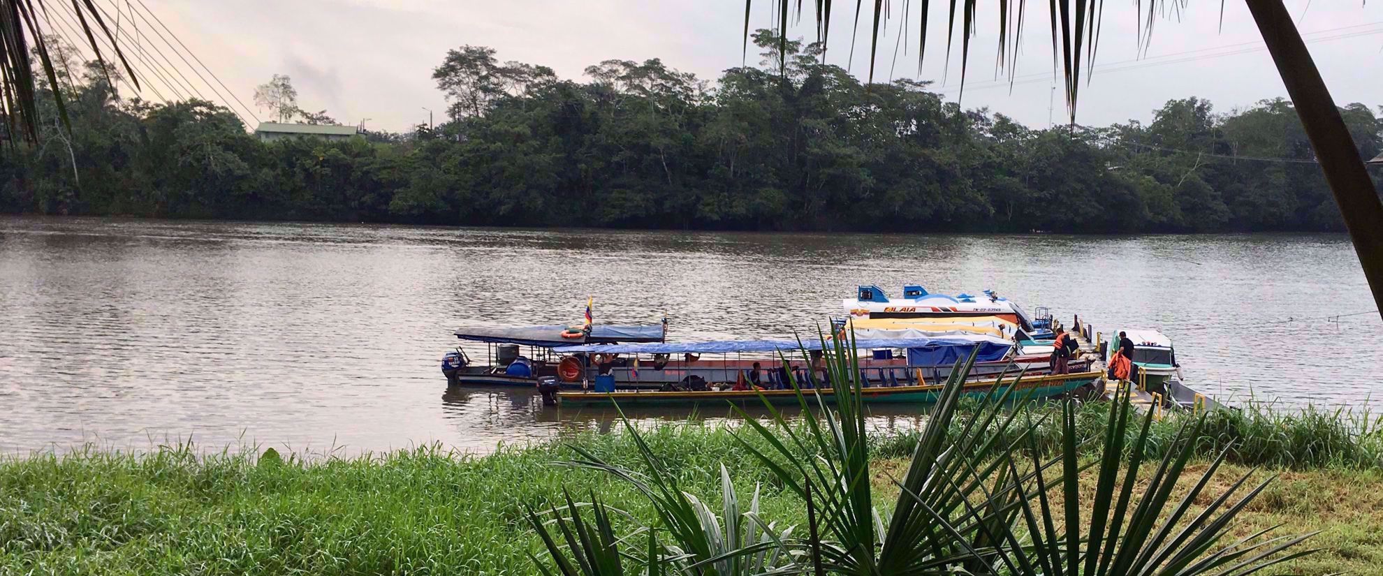 riverboats docked in the amazon river
