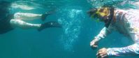 women's adventure trip snorkeling in the galapagos