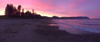 Picture of Highlights of Nova Scotia beautiful pink and purple sunset on the beach in nova scotia