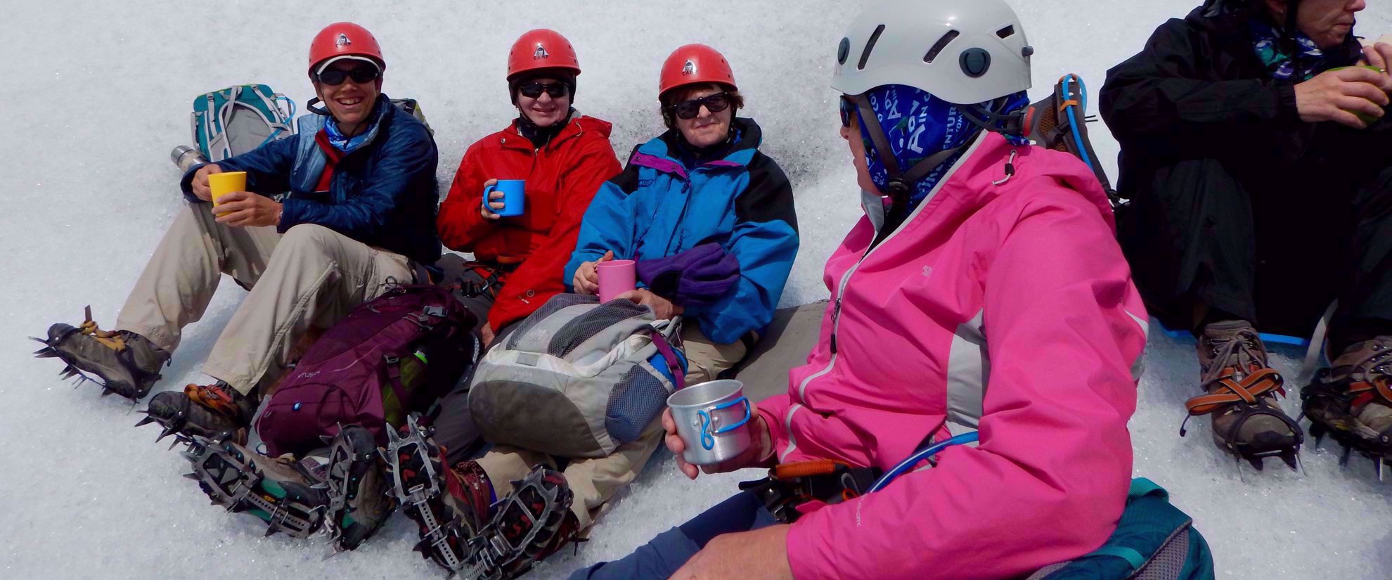 coffee break on hike in greenland