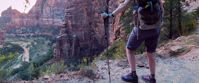 Picture of Hiking the Grand Staircase National Parks pink and black hiking shoes red rock utah national park