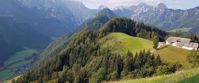 house on mountain ridge slovenia