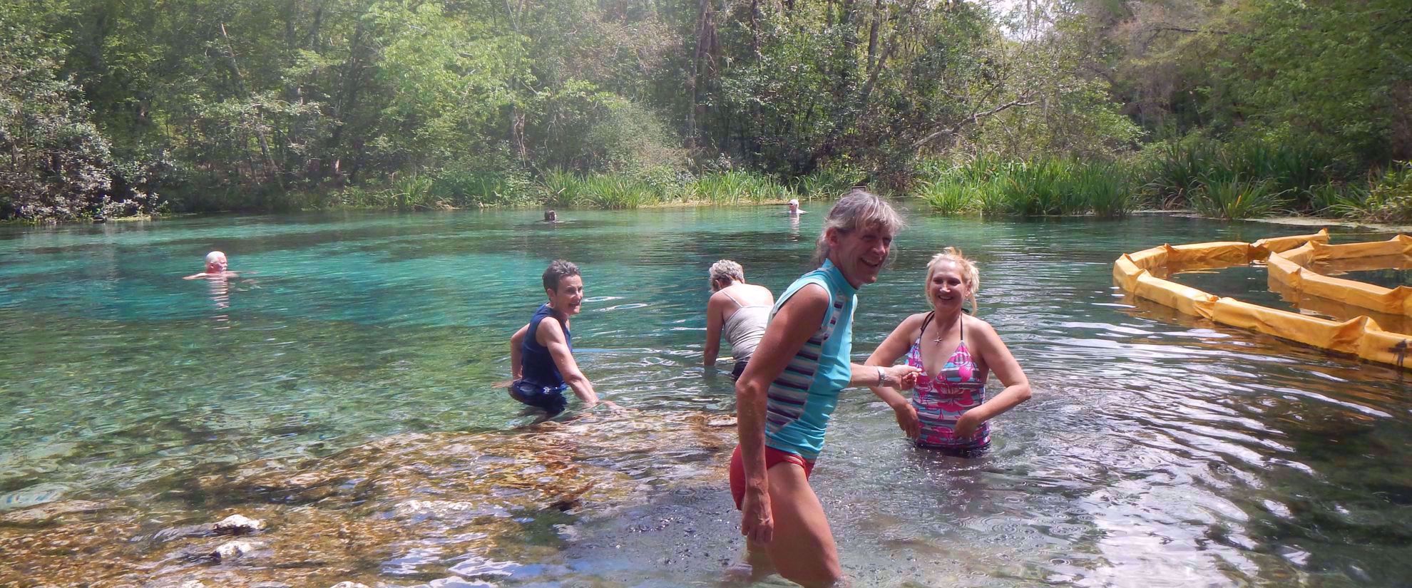 Picture of On the Suwannee River women swimming in blue suwannee river