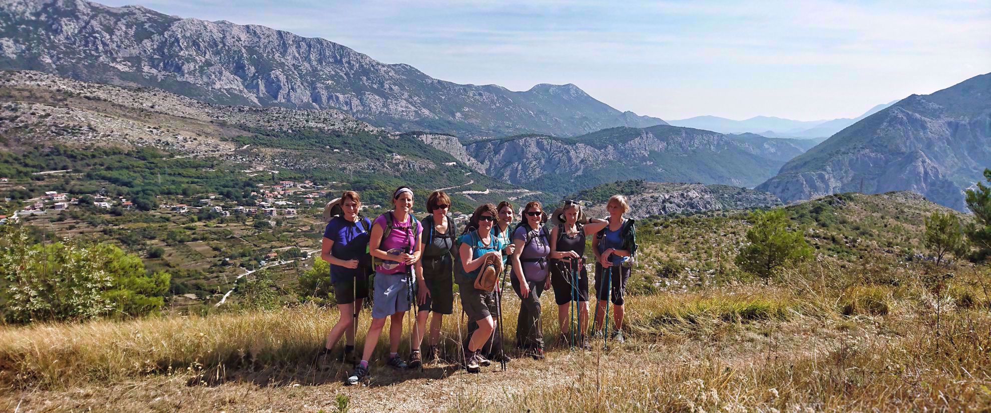 Picture of Pearls of the Croatian Coast women pose for group photo on travel tour to croatia
