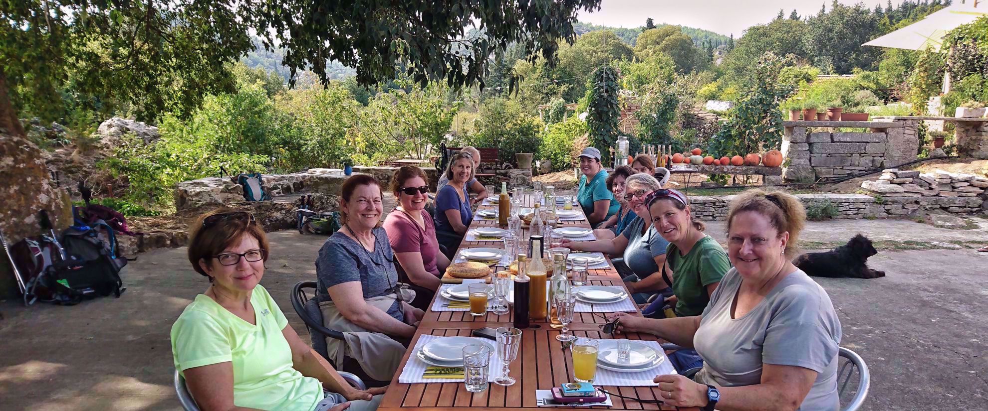 Picture of Pearls of the Croatian Coast women enjoying dinner on group travel tour to croatia