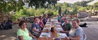 women enjoying dinner on group travel tour to croatia