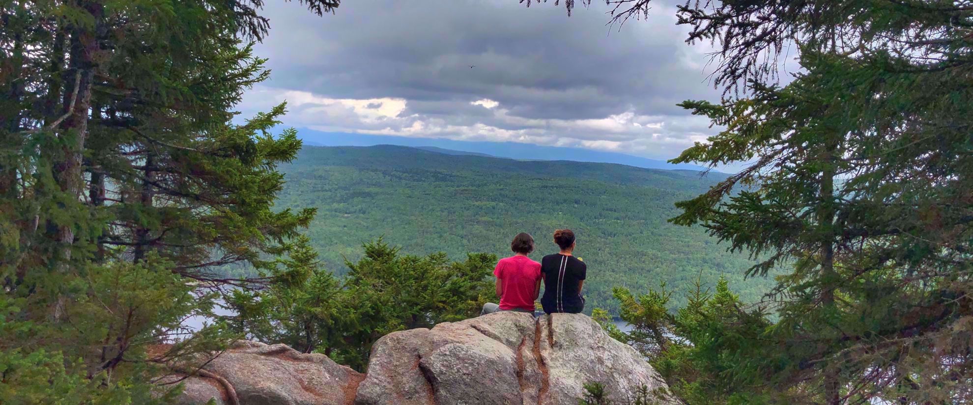 Picture of Slackpacking Maine taking in the beautiful views of maine