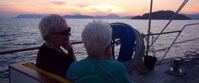 women sailing off the coast of turkey