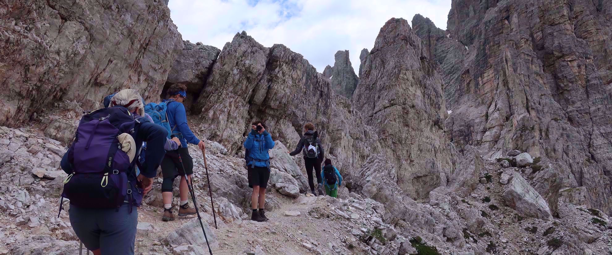 Picture of Hiking Italy's Northern Alps women's hike through rocky italian alps