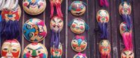Picture of Wats and Wonders of Vietnam and Cambodia unique colorful masks in asia
