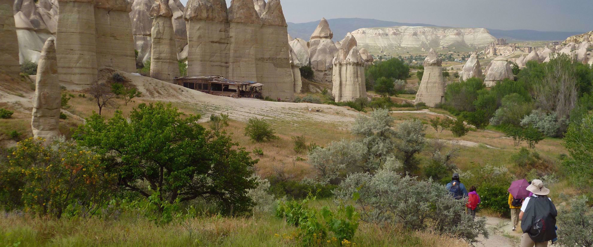 hiking through love valley in cappadocia