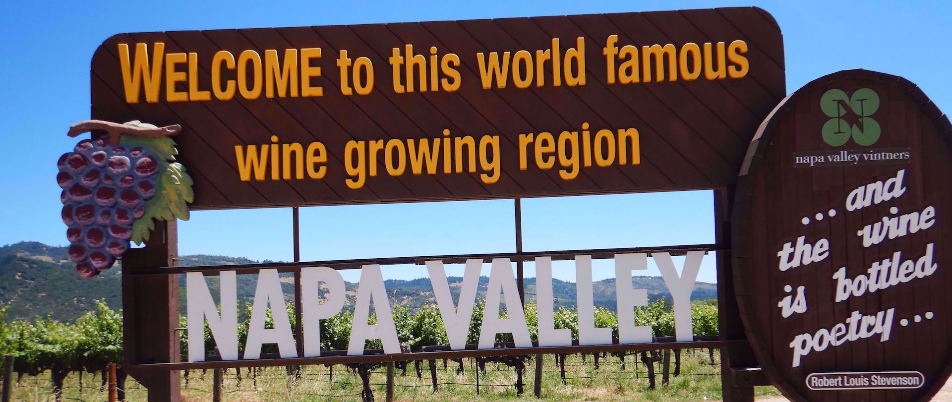 welcome to napa valley sign
