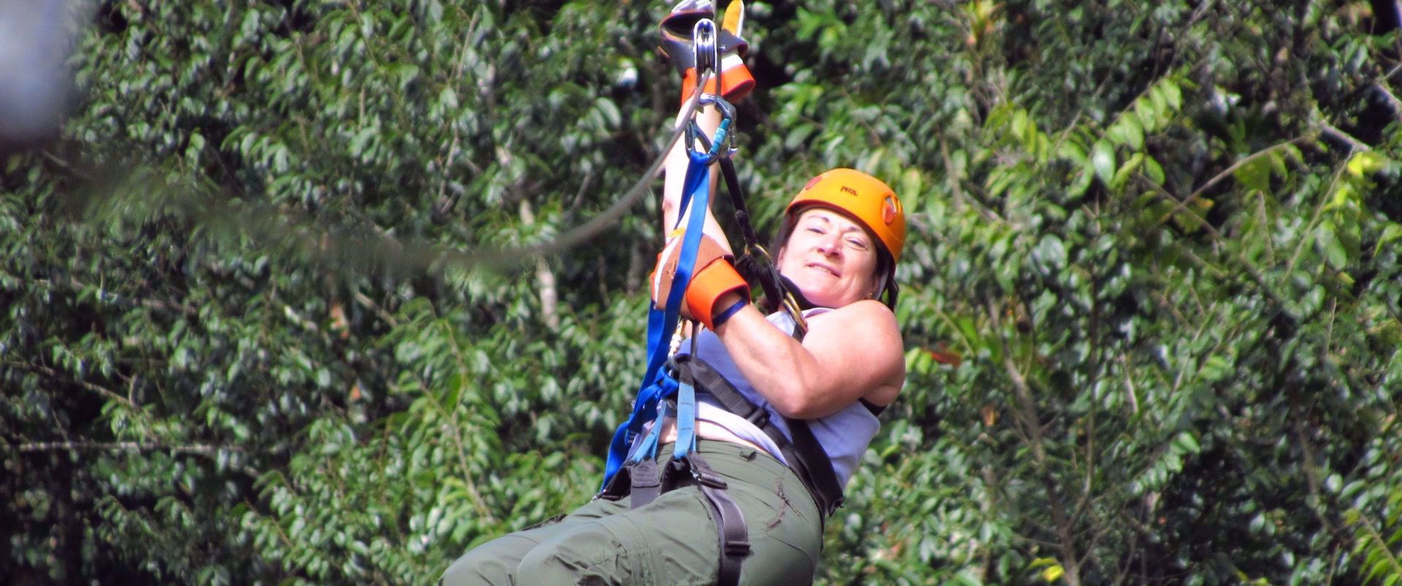 women's tour Ziplining in central america