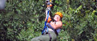 women's tour Ziplining in central america