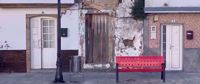 Red Bench Red bench on the streets of spain