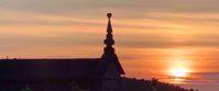 Sunset Sunset in spain with old building