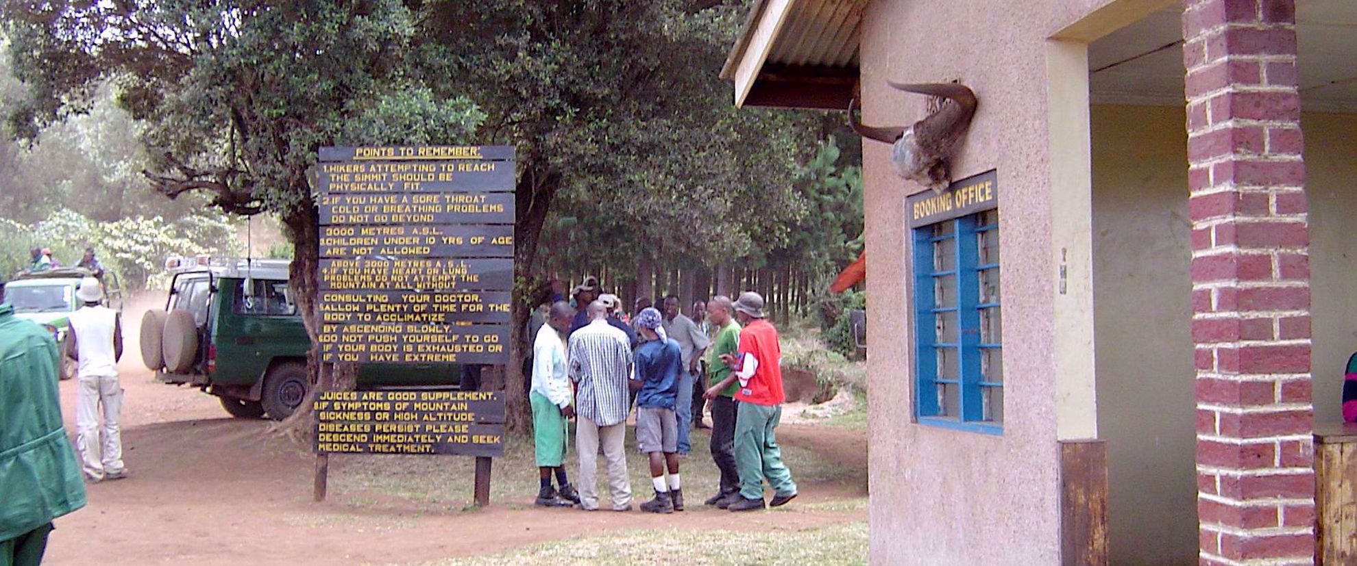 At the machame Gate getting ready to climb Kilimanjaro Getting ready to climb Kilimanjaro