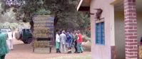 At the machame Gate getting ready to climb Kilimanjaro Getting ready to climb Kilimanjaro