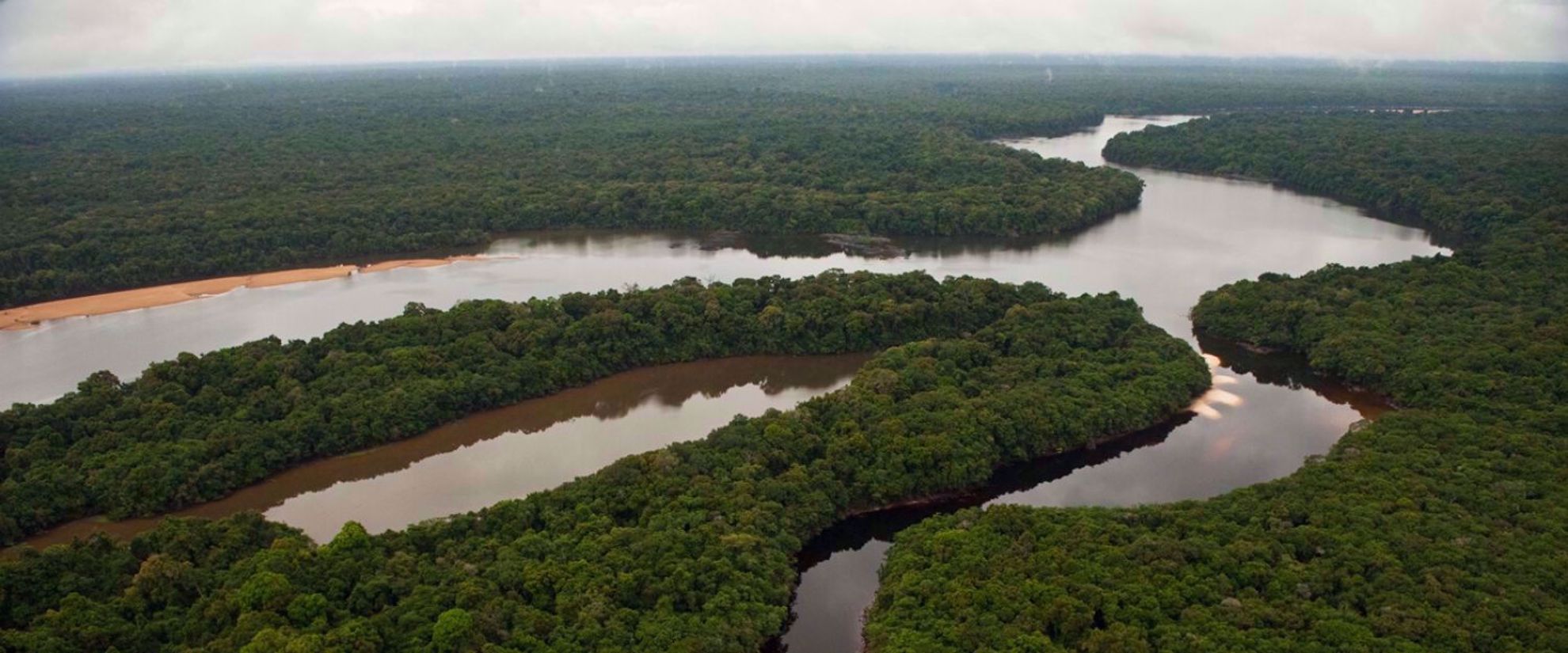 Aerial View of the Essequibo River in Guyana Aerial View of the Essequibo River in Guyana