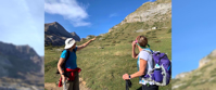 Looking at a trail in the French Pyrenees