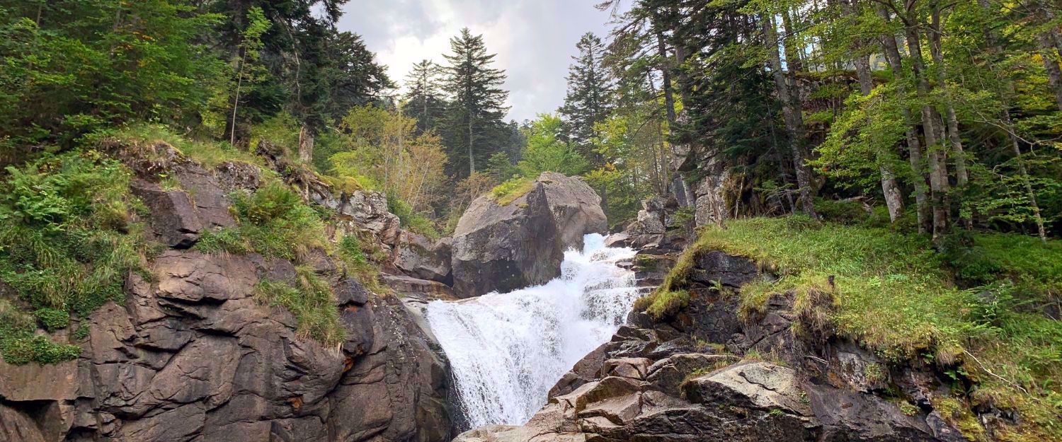 A tumbling waterfall in the French Pyrenees