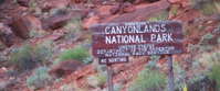 You are now entering Canyonlands! Wooden Sign 