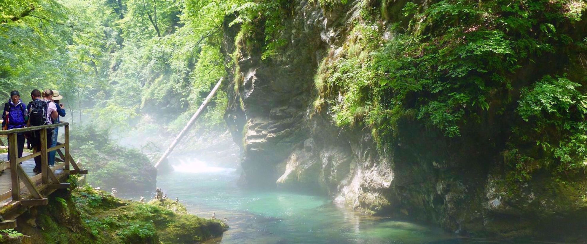 beautiful mist on river in slovenia