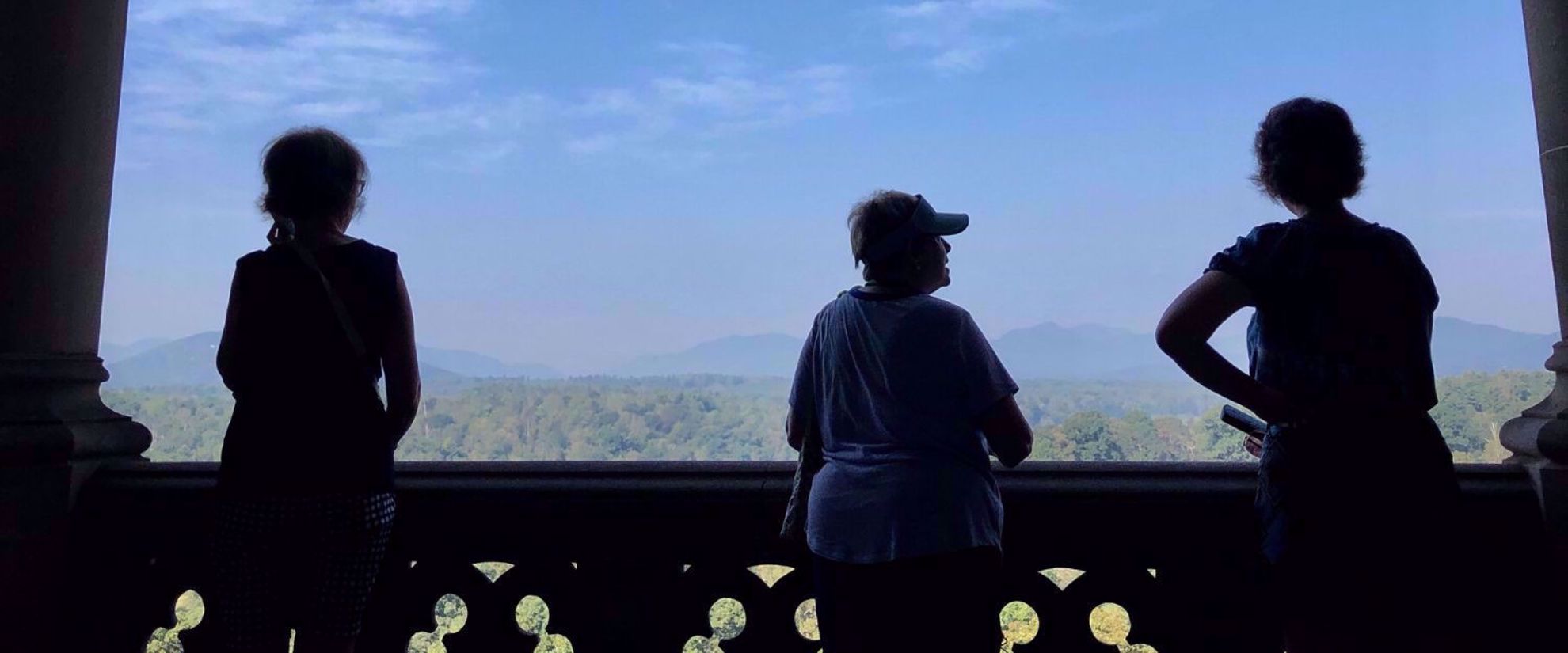 Picture of Blue Ridge Rambling Women standing in window at the Biltmore Estate in North Carolina