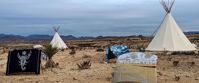 Picture of Big Bend Exploring and Hiking Texas desert teepee and local artwork