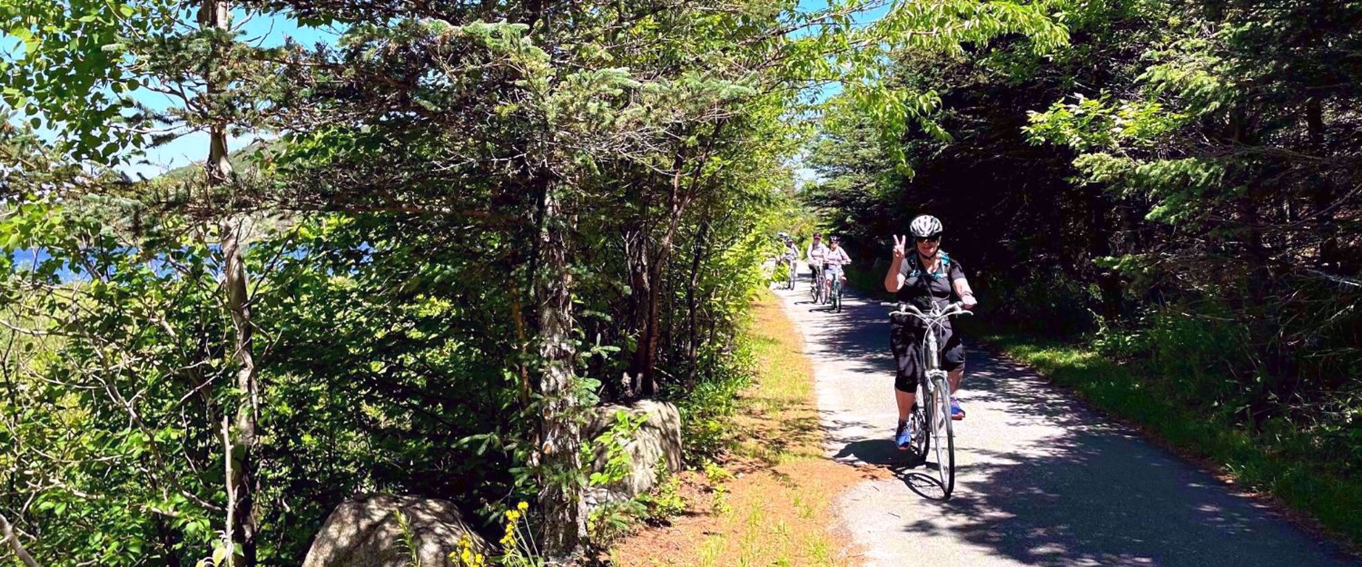 Picture of White Mountain Holiday biking to the flume