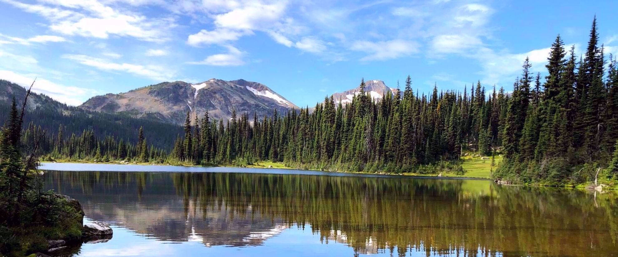 high mountain lakes in the wells gray wilderness