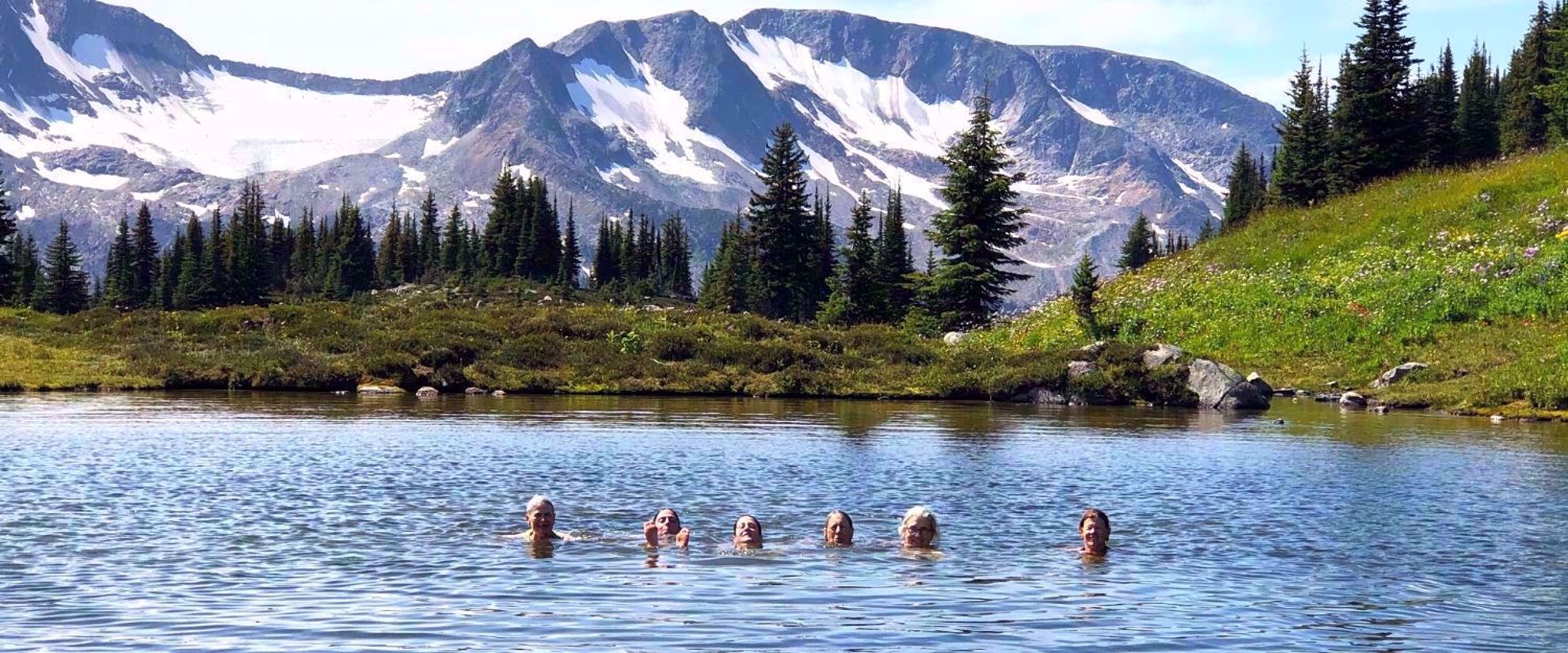 Picture of Hiking Hut to Hut in British Columbia swimming in high mountain lakes