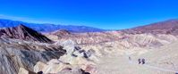 hiking the vastness of the desert in death valley