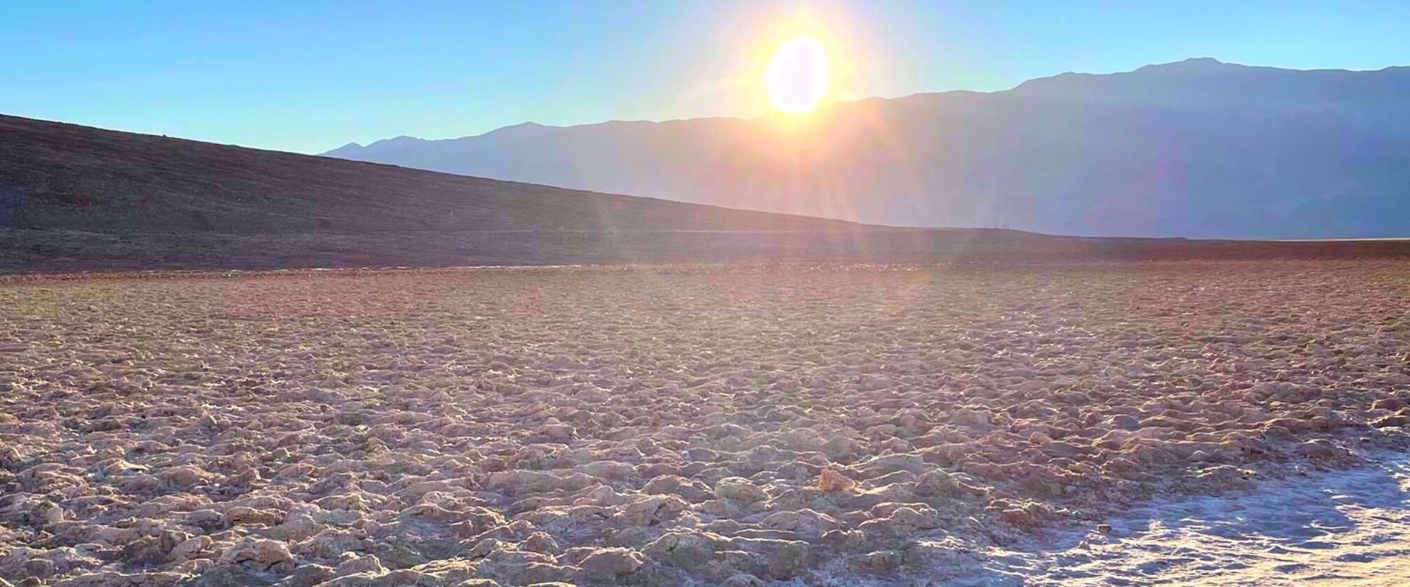 desert sunset at badwater basin