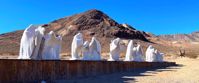 unexpected art in the desert in death valley