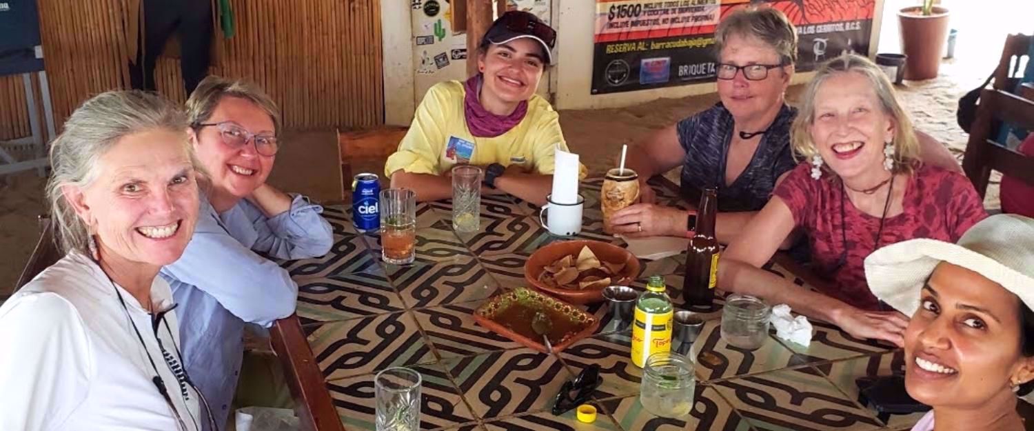 enjoying local cuisine in Baja