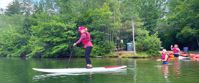 Picture of White Mountain Holiday learn to stand up paddle board on a women's adventure tour