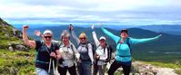 women's hiking our to the white mountains