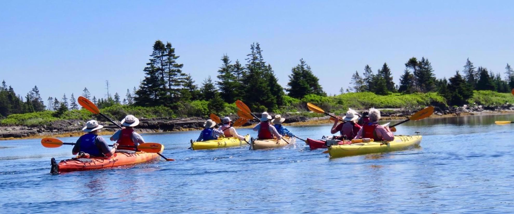 kayaking on a women's adventure tour
