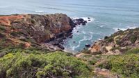 Lisbon Portugal Cliff Ocean Hiking Lisbon Portugal Cliff Ocean Hiking