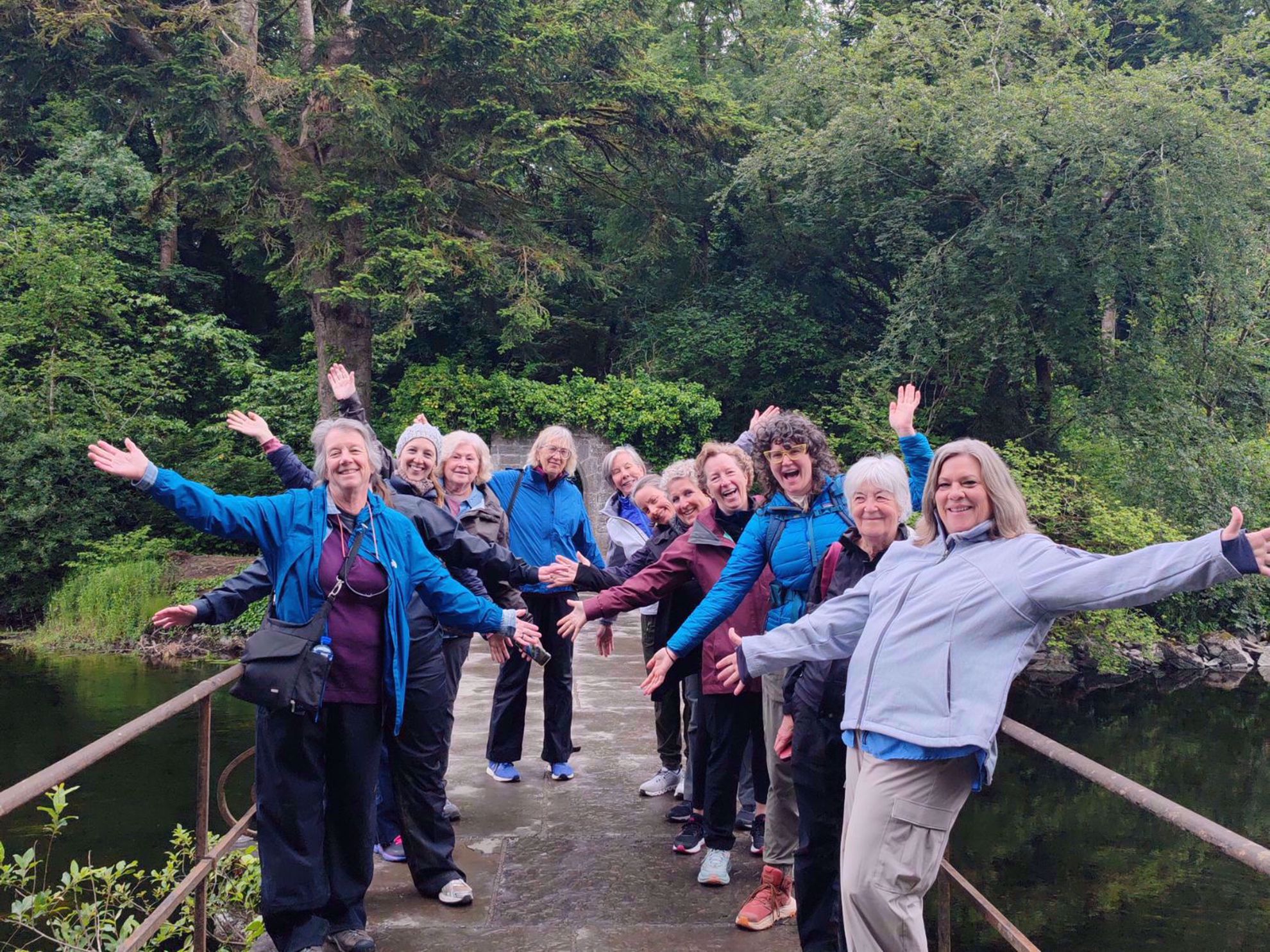 Ireland Womens Hiking through Woods Ireland Womens Hiking through Woods