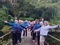 Ireland Womens Hiking through Woods Ireland Womens Hiking through Woods