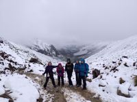 Peru Hiking Through Snow Peru Hiking Through Snow