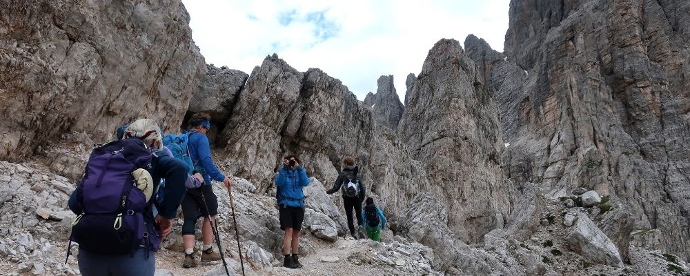 womens hiking trip in the dolomites